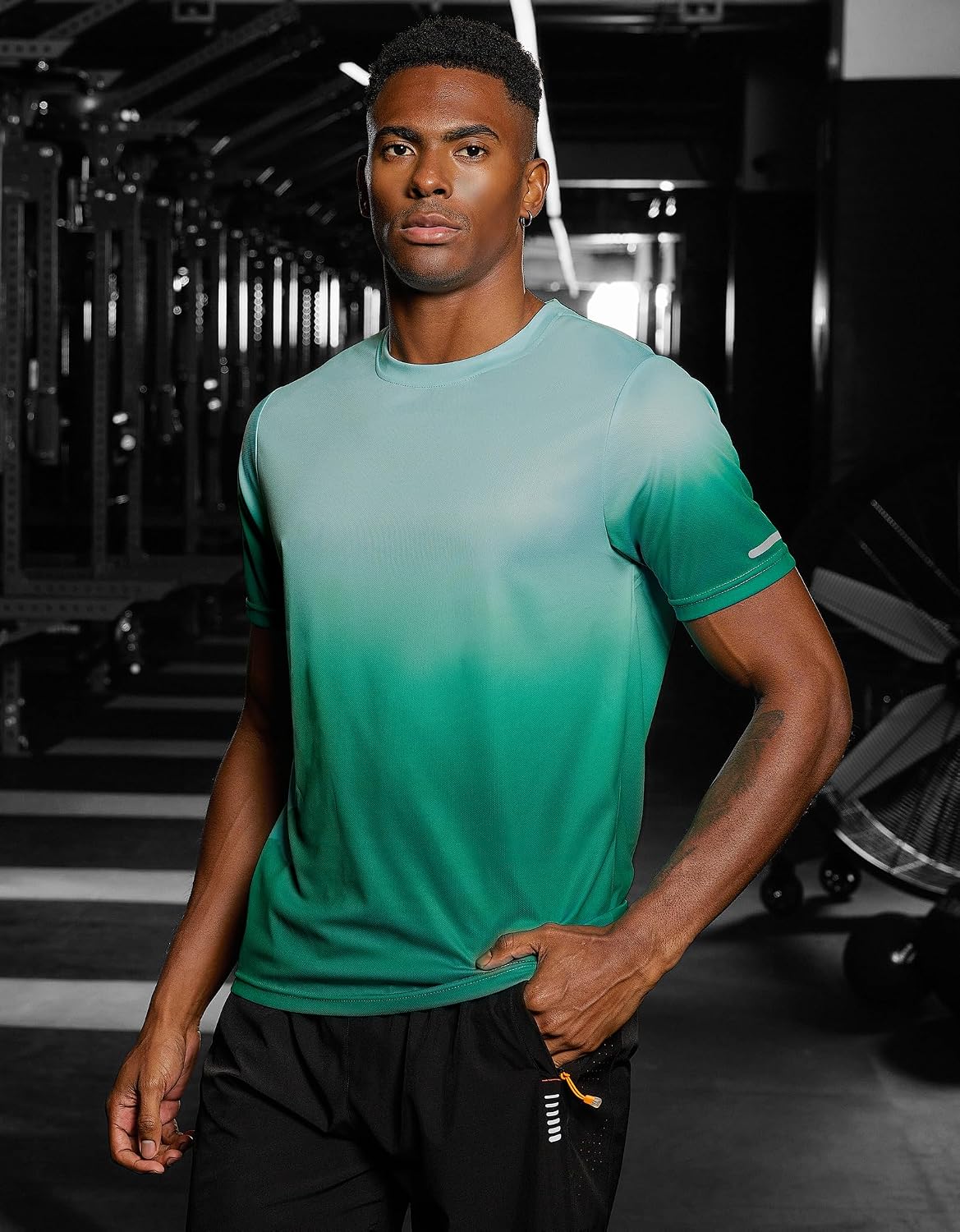 Thumbnail 2 de Gaiatiger 1 or 3 Pack Men’s Quick-Dry Gym T-Shirt (Breathable Polyester Sports Tee)