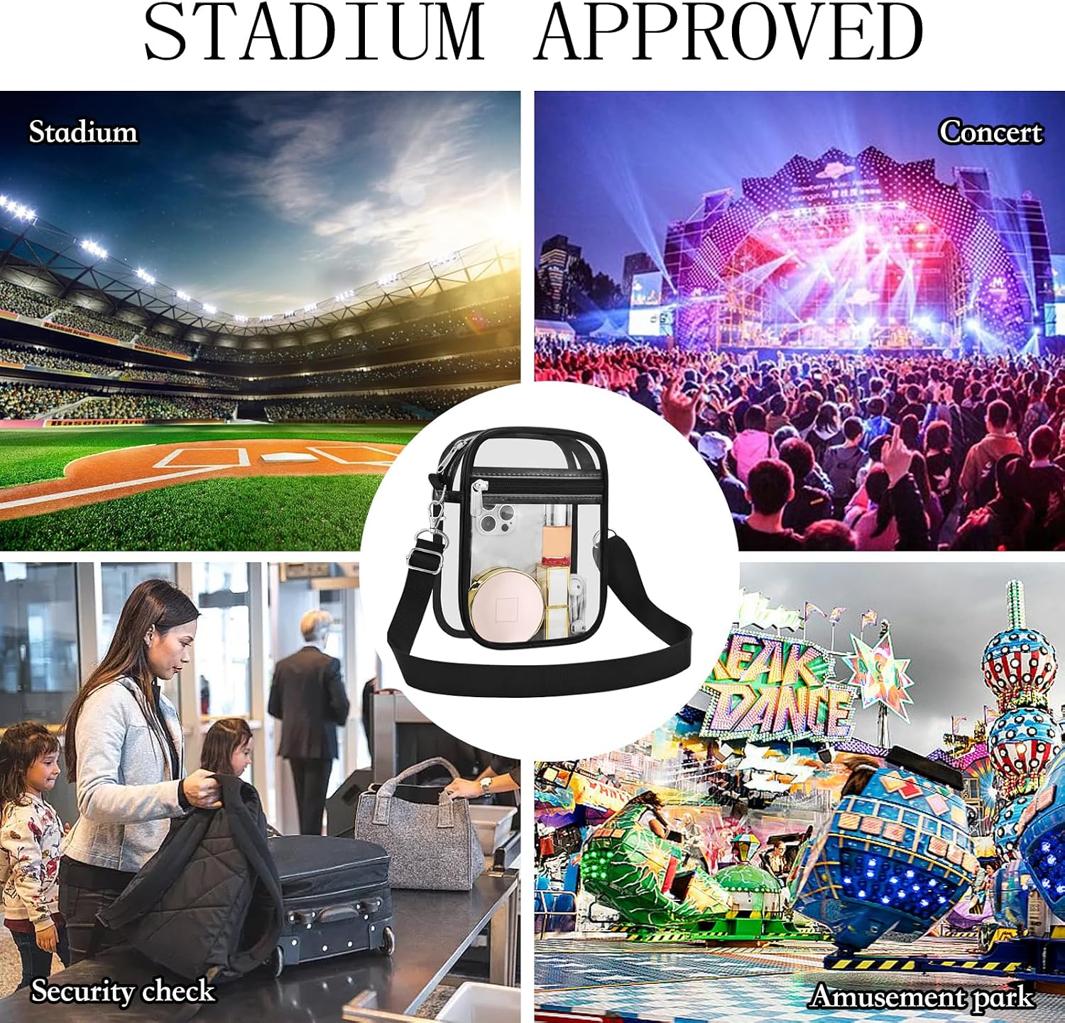 Thumbnail 6 de USPECLARE Clear Stadium Messenger Bag