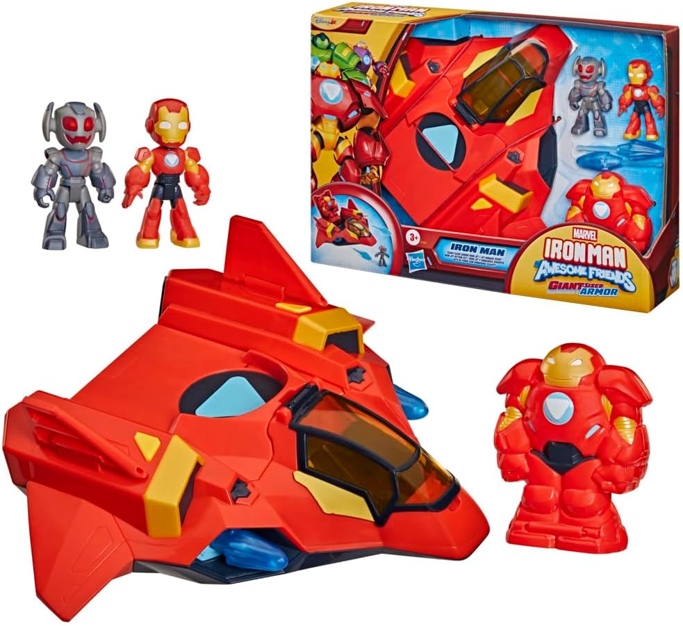 Detalle de Marvel G19945S0 Iron Man Giant-Sized Armour Iron Jet Set, 7.6 cm Figures