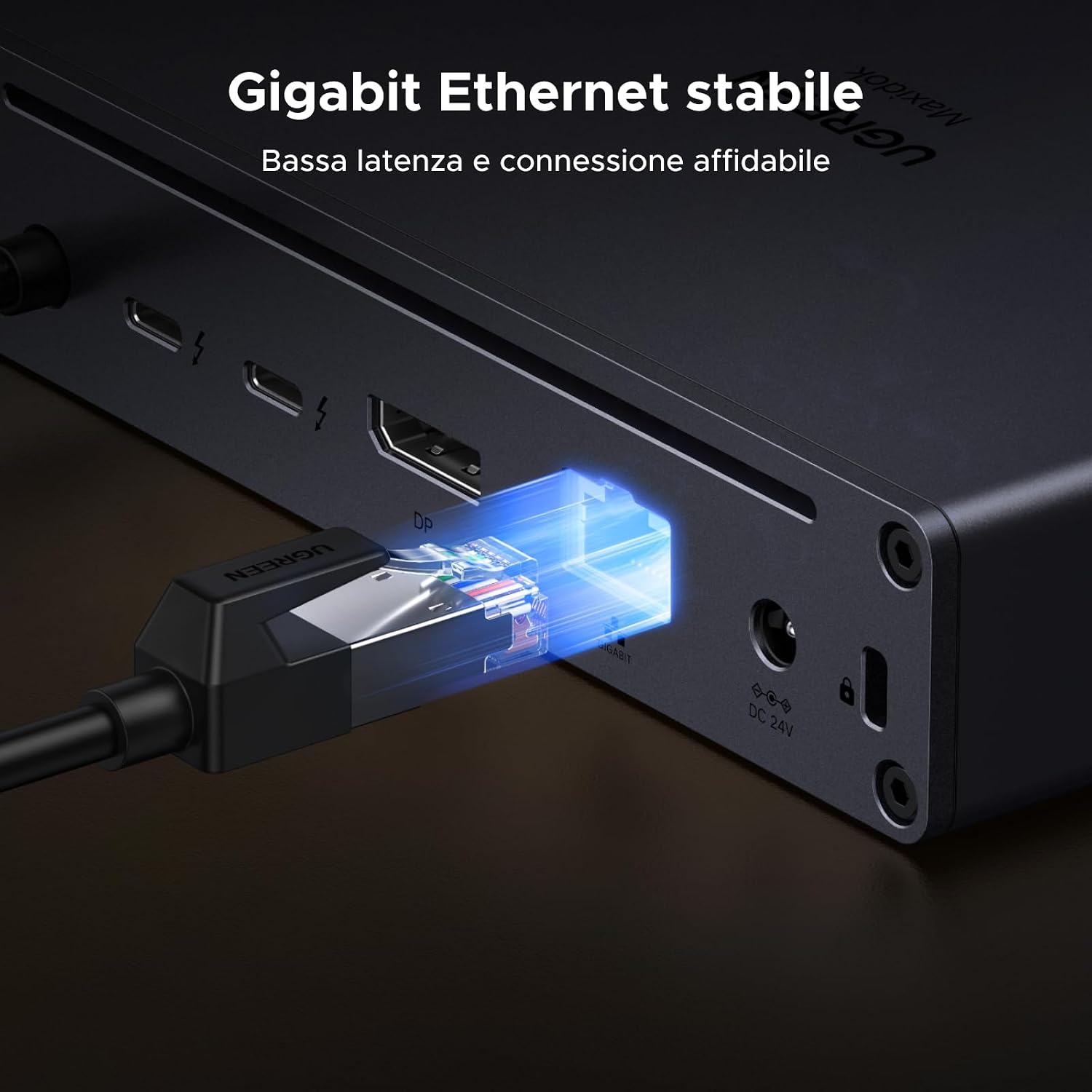 Thumbnail 6 de UGREEN Maxidok Thunderbolt 5 Docking Station Revodok 10 in 1 con 2×TB5 120Gbps, DisplayPort 8K60 e RJ45 Gigabit