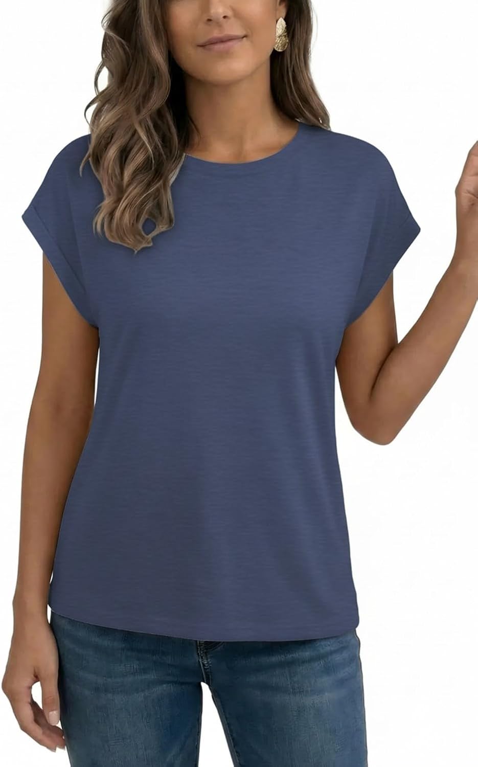 Detalle de AirMood T-shirt d’été décontracté pour femme – Coupe ample