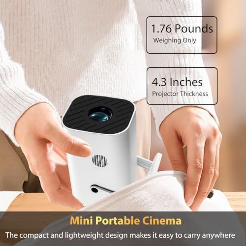 Thumbnail 6 de YGSKK Mini Projector with Wifi & Bluetooth: Built-in Apps, 1080p Native, 4K Ready