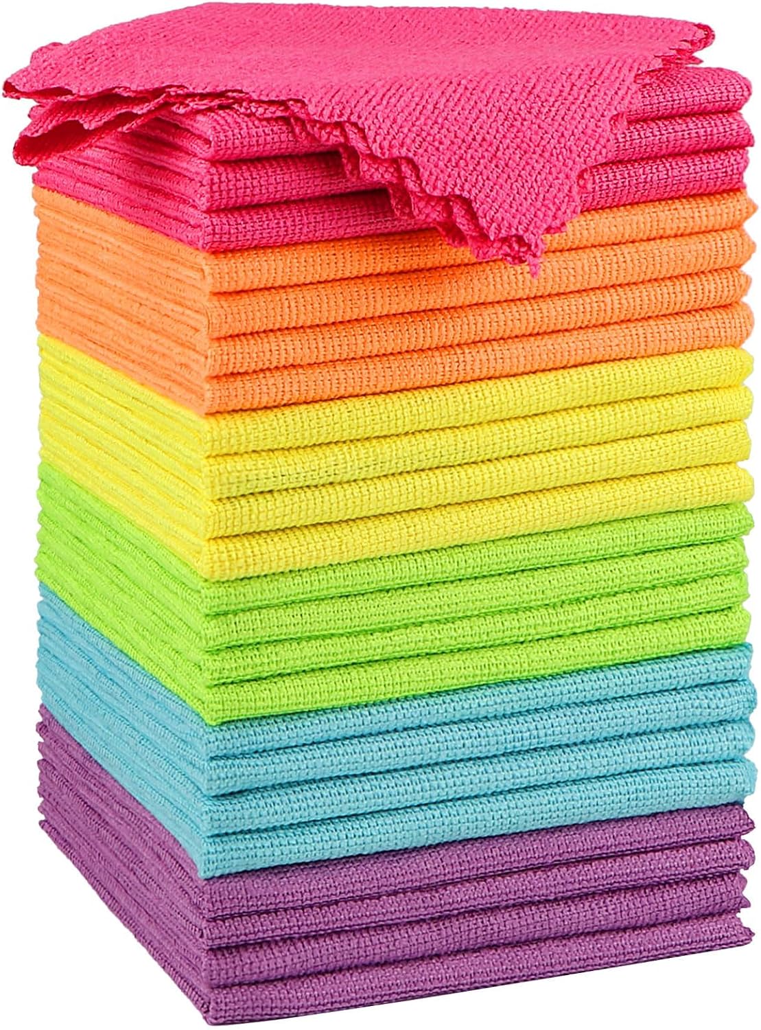 Detalle de Orighty Microfiber Cleaning Cloth, 24-Pack Highly Absorbent Lint-Free Rags (12x11 inch)