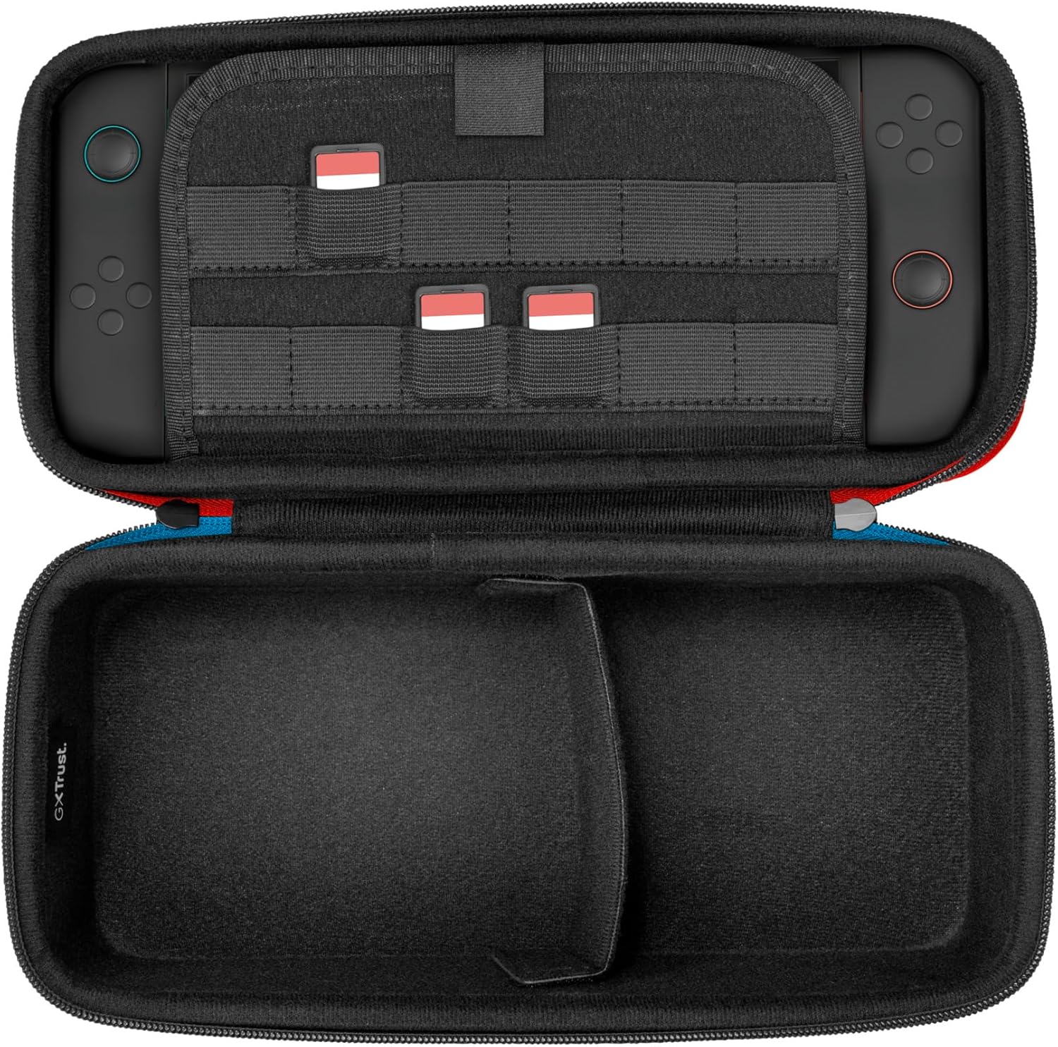 Thumbnail 5 de GXTrust 1252RB XL Hartschalen-Tasche für Nintendo Switch 2 – Schutzhülle mit Tragegriff, Fächer für Joy-Cons und 12 Spiele