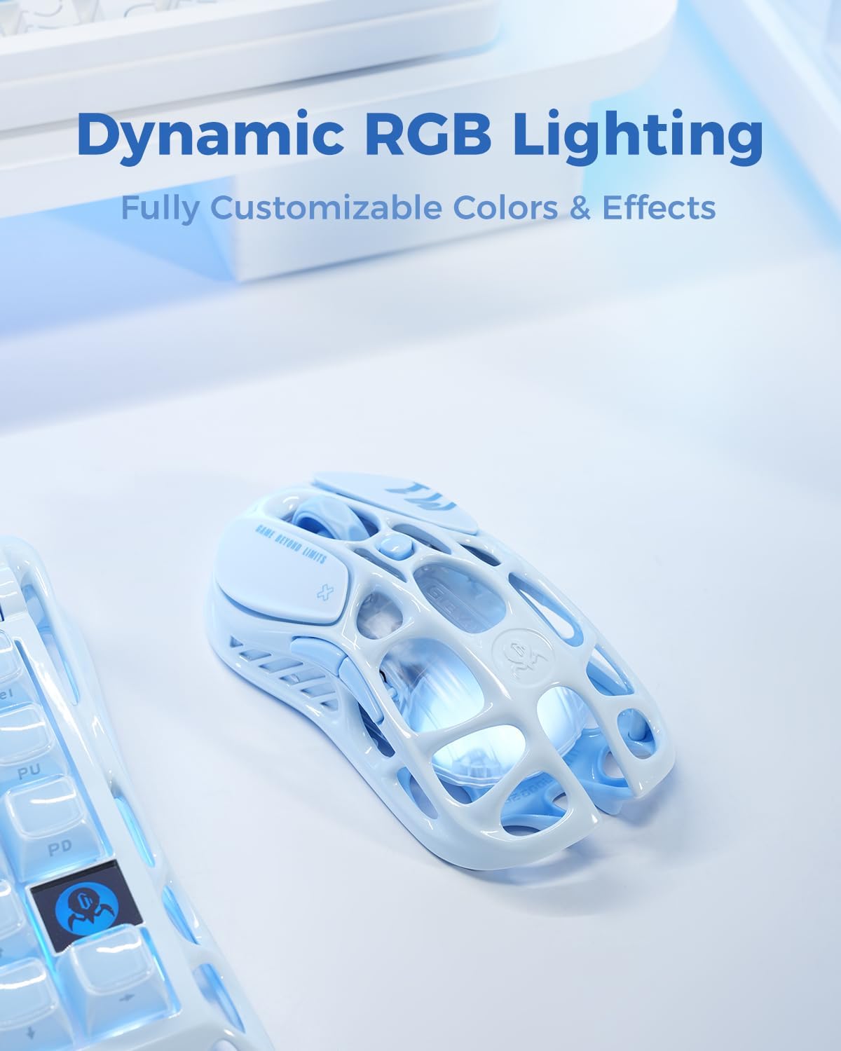 Detalle de GravaStar Mercury M1 Pro Gaming Mouse, 88g Magnesium Alloy, Tri-Mode, 26,000 DPI