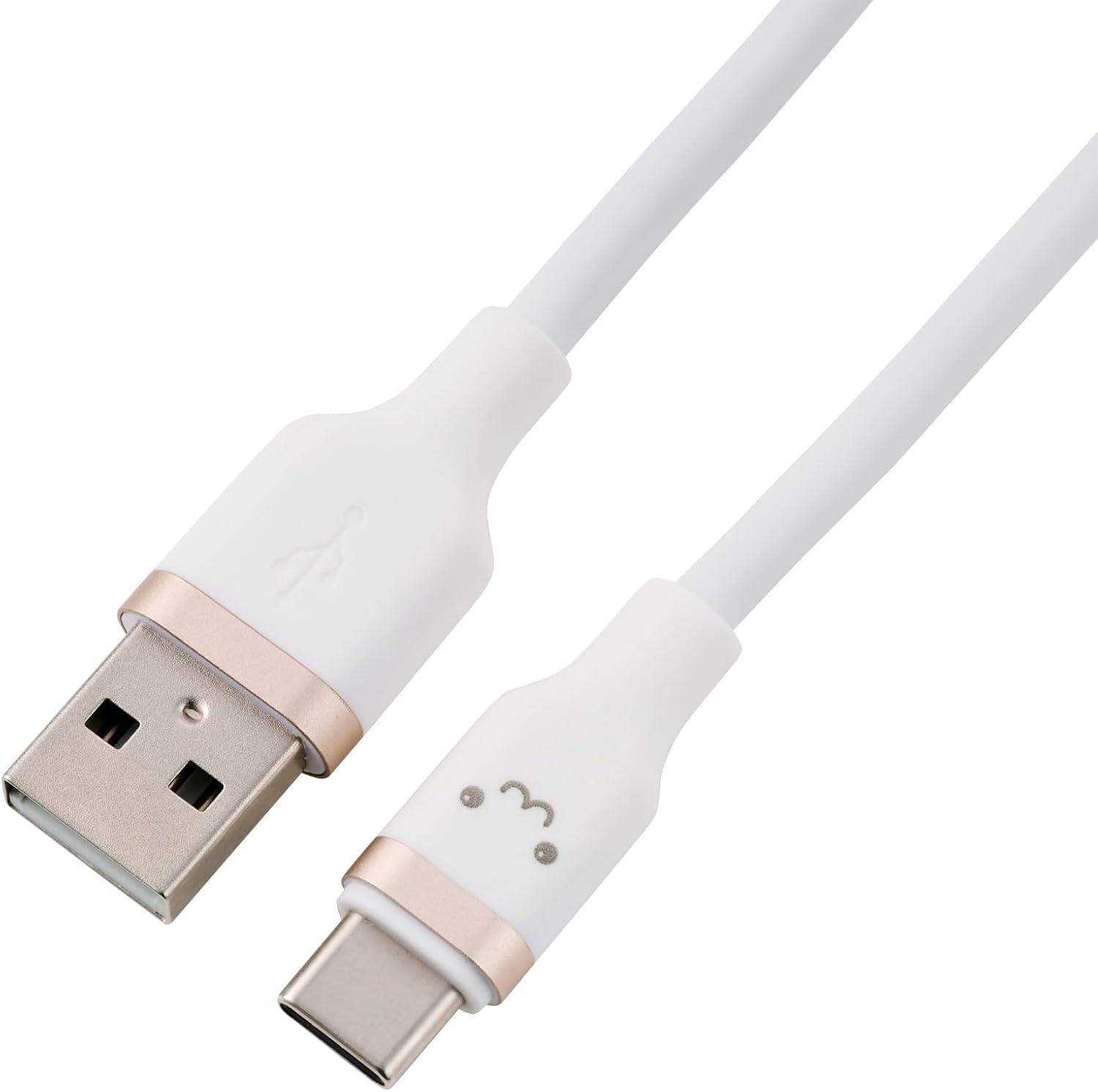 Detalle de エレコム MPA-ACECSS10WF USB-A - USB Type-Cケーブル しろちゃん シリコン素材・最大15W・1m