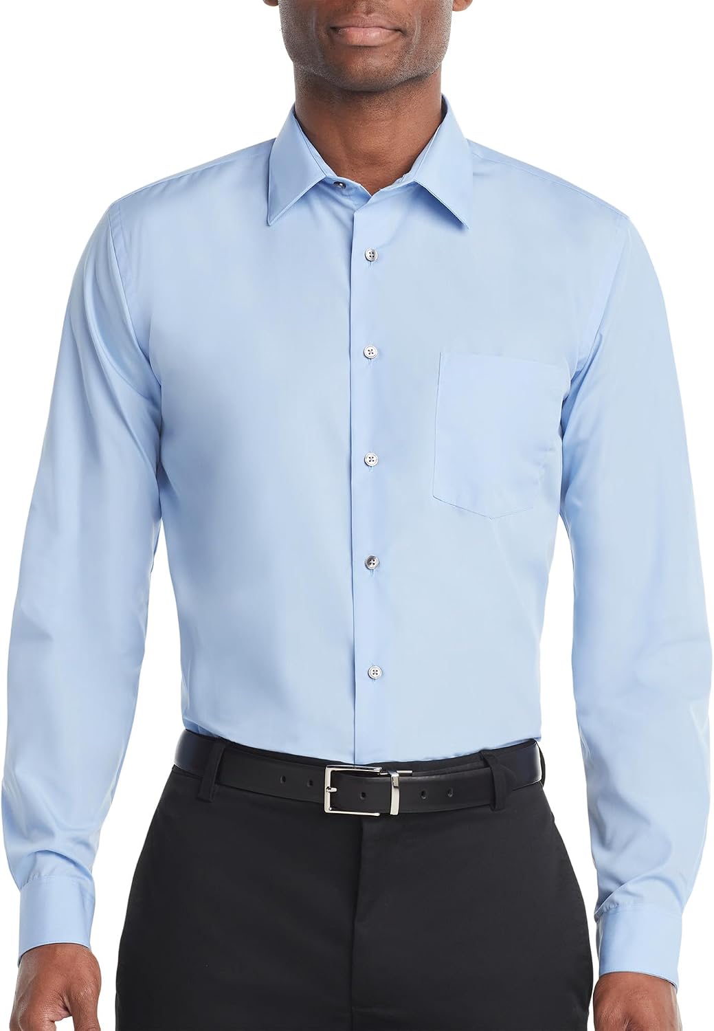 Detalle de Van Heusen Men’s Regular Fit Poplin Solid Dress Shirt