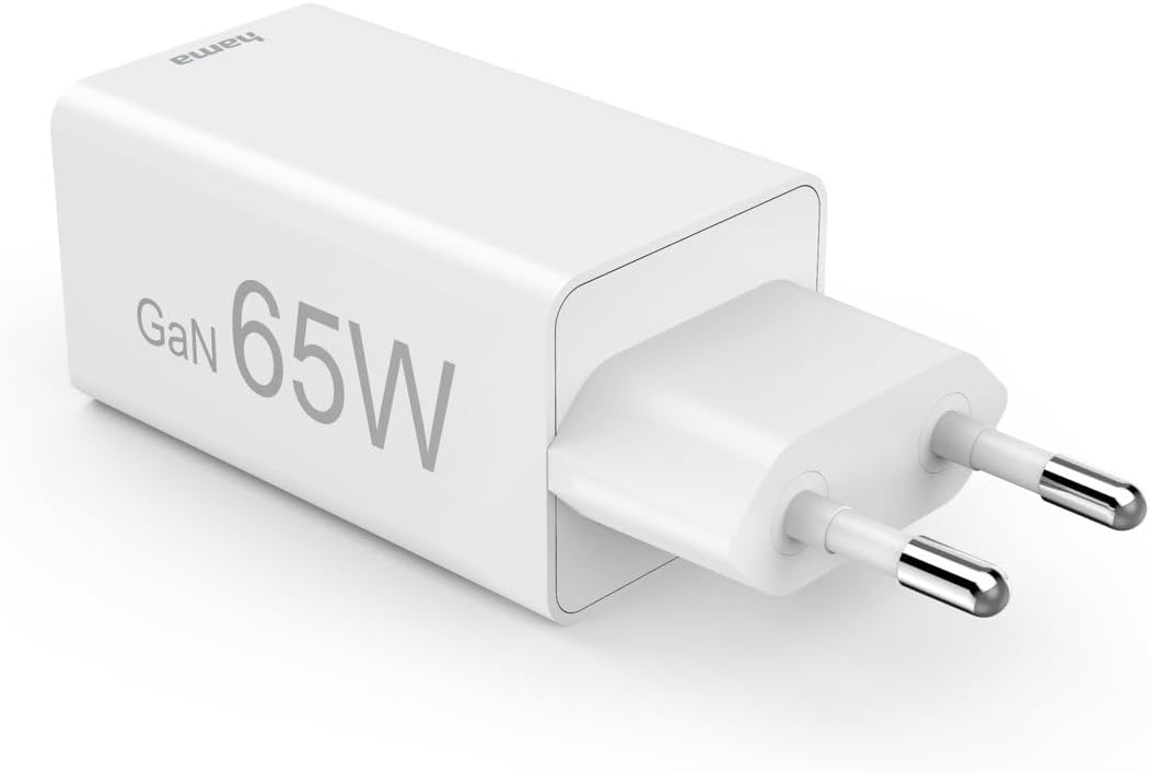 Thumbnail 1 de Hama chargeur USB‑C rapide 65 W GaN à 3 ports (2x USB‑C + 1x USB‑A) blanc