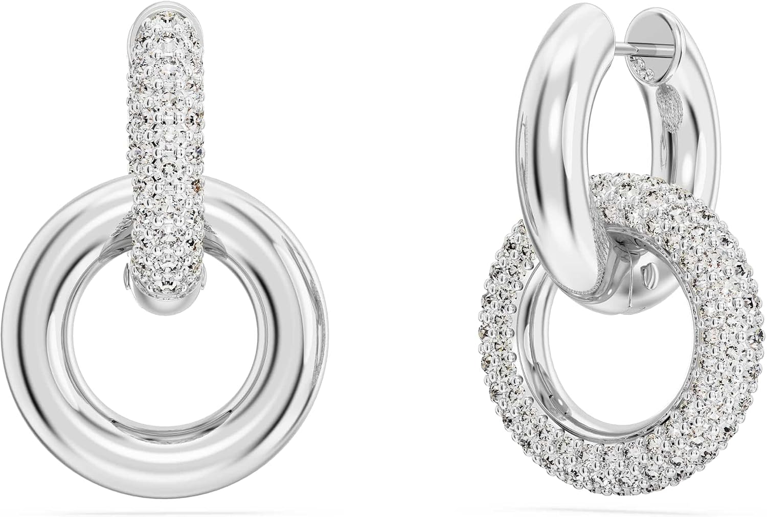 Detalle 2 de Swarovski Dextera Kreolen Asymmetrisch Weiß