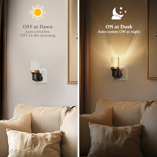 Detalle 2 de JandCase Night Light Plug in Wall – 3000K Warm White with Dusk‑to‑Dawn Sensor