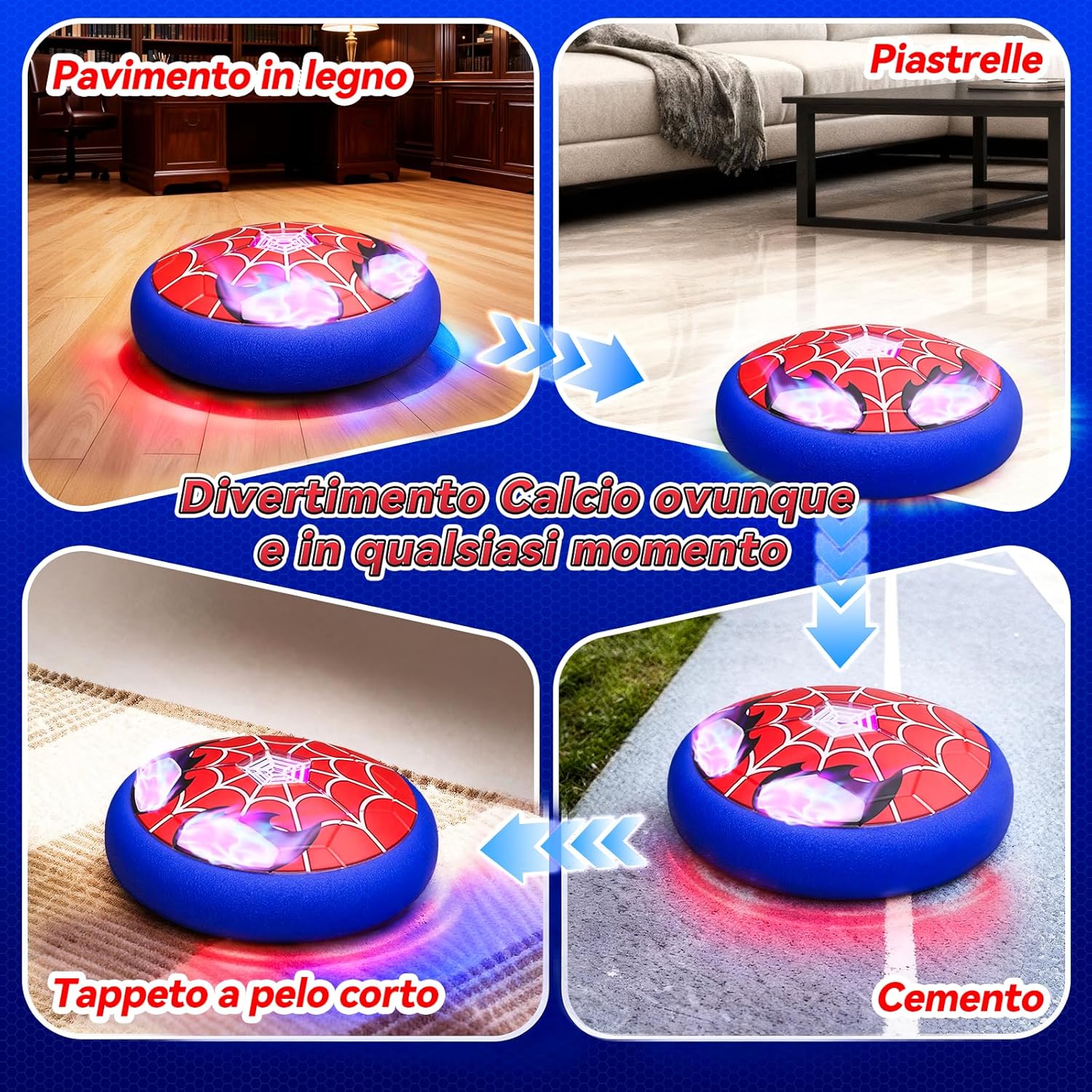 Thumbnail 4 de Pallone da calcio con occhi e web luminosi per bambini (3–12 anni) – giocattolo da interno ed esterno