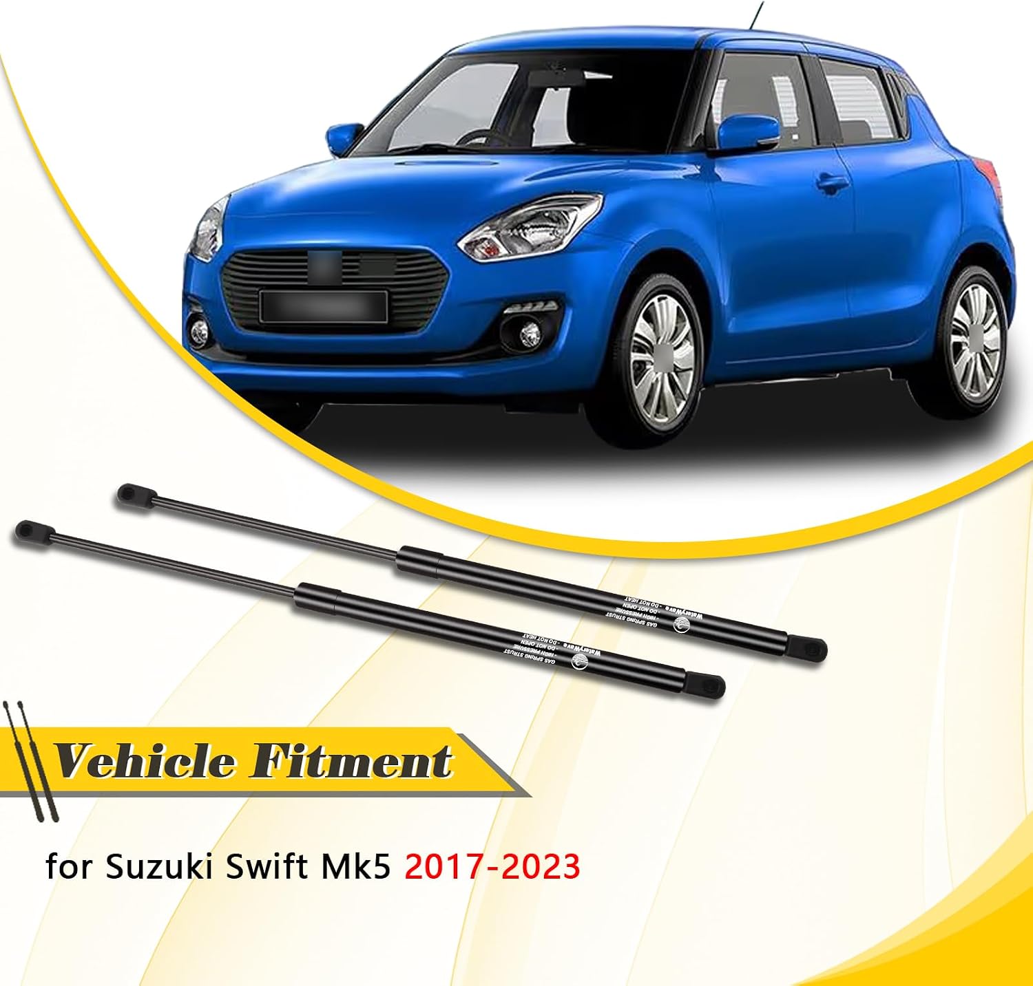Detalle 2 de WateryWave 2Pcs Tailgate Struts for Suzuki Swift Mk5 (2017–2023) – 245N Replacement