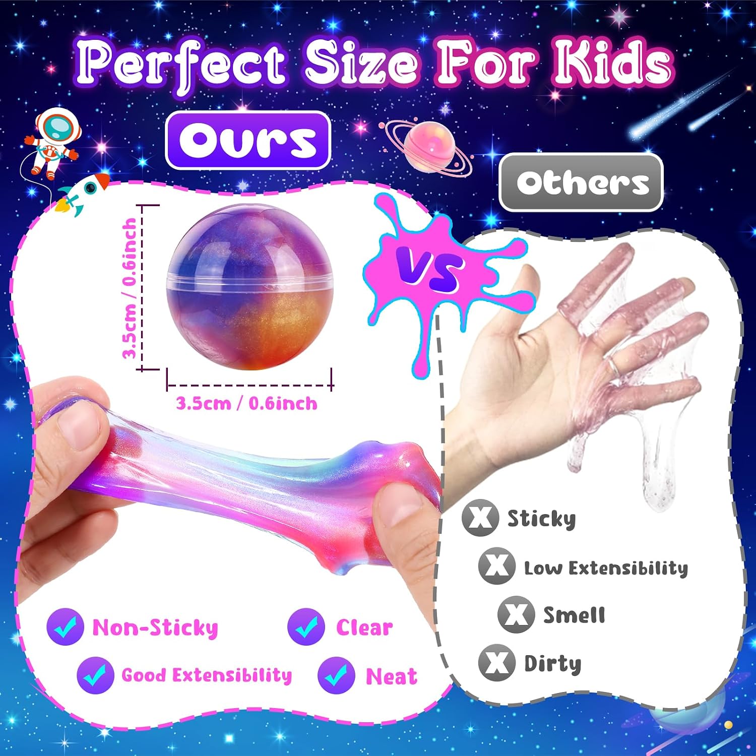 Detalle de Hapikids Glow in the Dark Slime Ball Party Set (24-piece) for Kids 6+