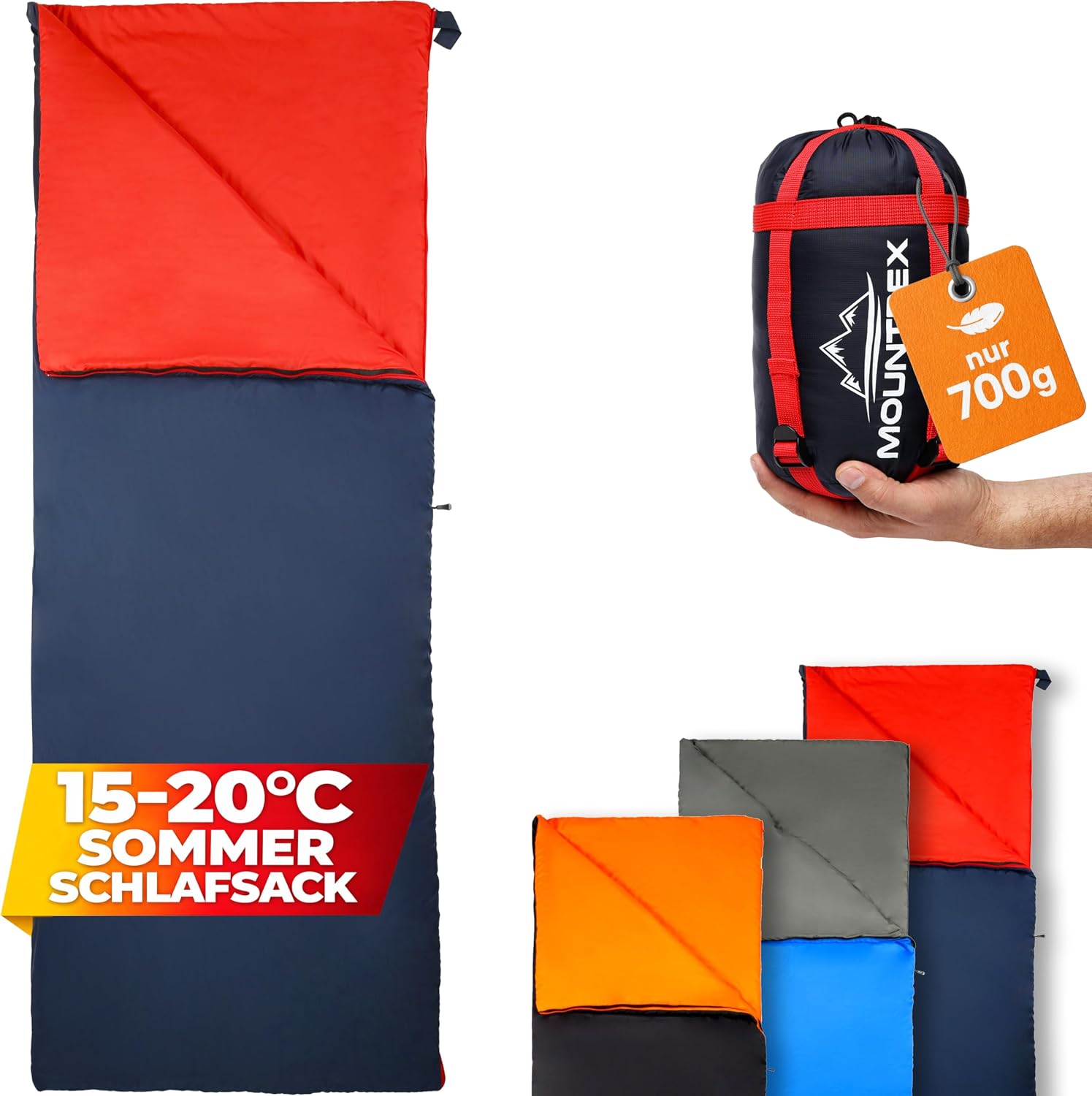 MOUNTREX Schlafsack Ultraleicht 200×75 cm