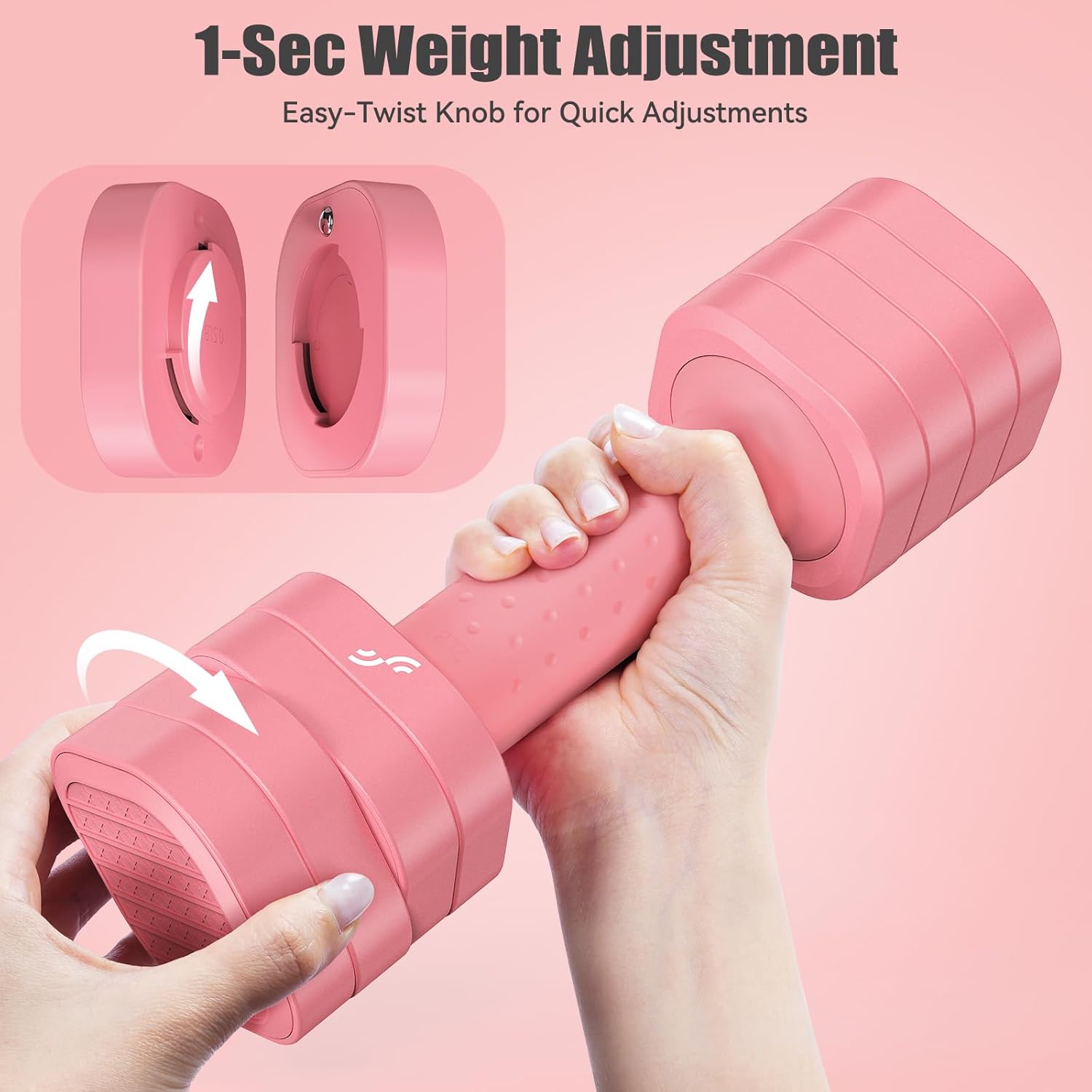 Detalle de Sportneer Dumbbells Set Women: 4-in-1 Adjustable Pair (2–5lbs each) for Home Gym
