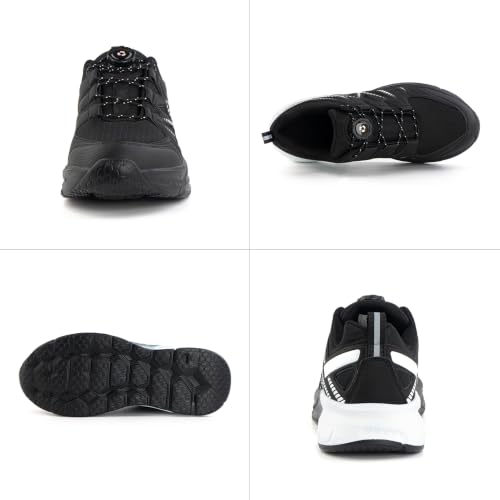 Detalle 2 de Hitmars Baskets Homme Chaussures de Sport la molette Légères Noir Blanc - 42