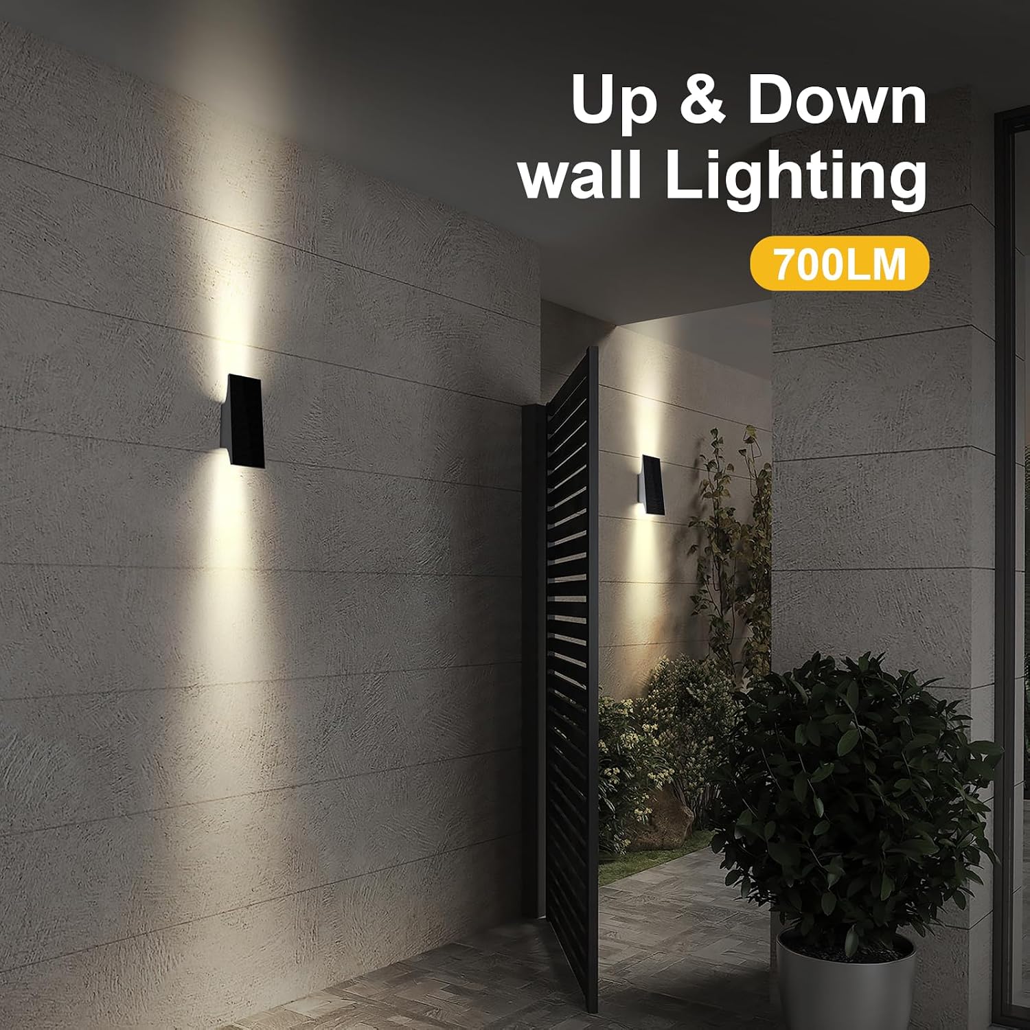 Detalle 2 de SOTTLOT SWL-83 Solar Wall Light, 3000K, 4 Brightness Levels, Up/Down