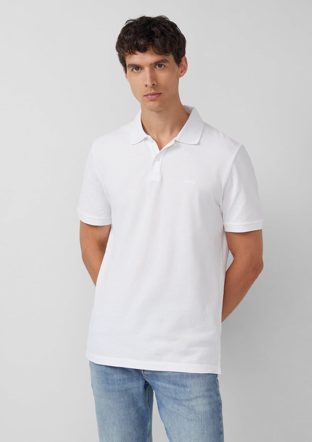 Detalle de s.Oliver Poloshirt mit kleinem Label-Print – Regular Fit, Piqué-Baumwolle