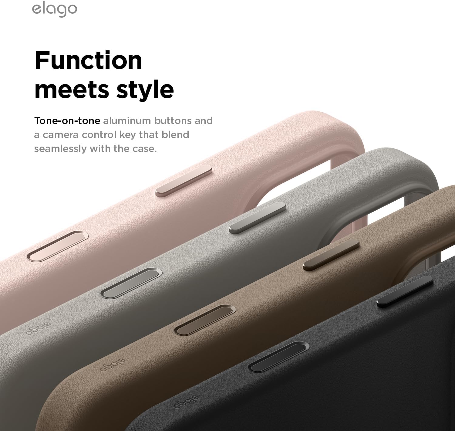 Detalle de elago ES17MSLE69PRO-BK Magnetic Leather Case for iPhone Pro Max, MagSafe