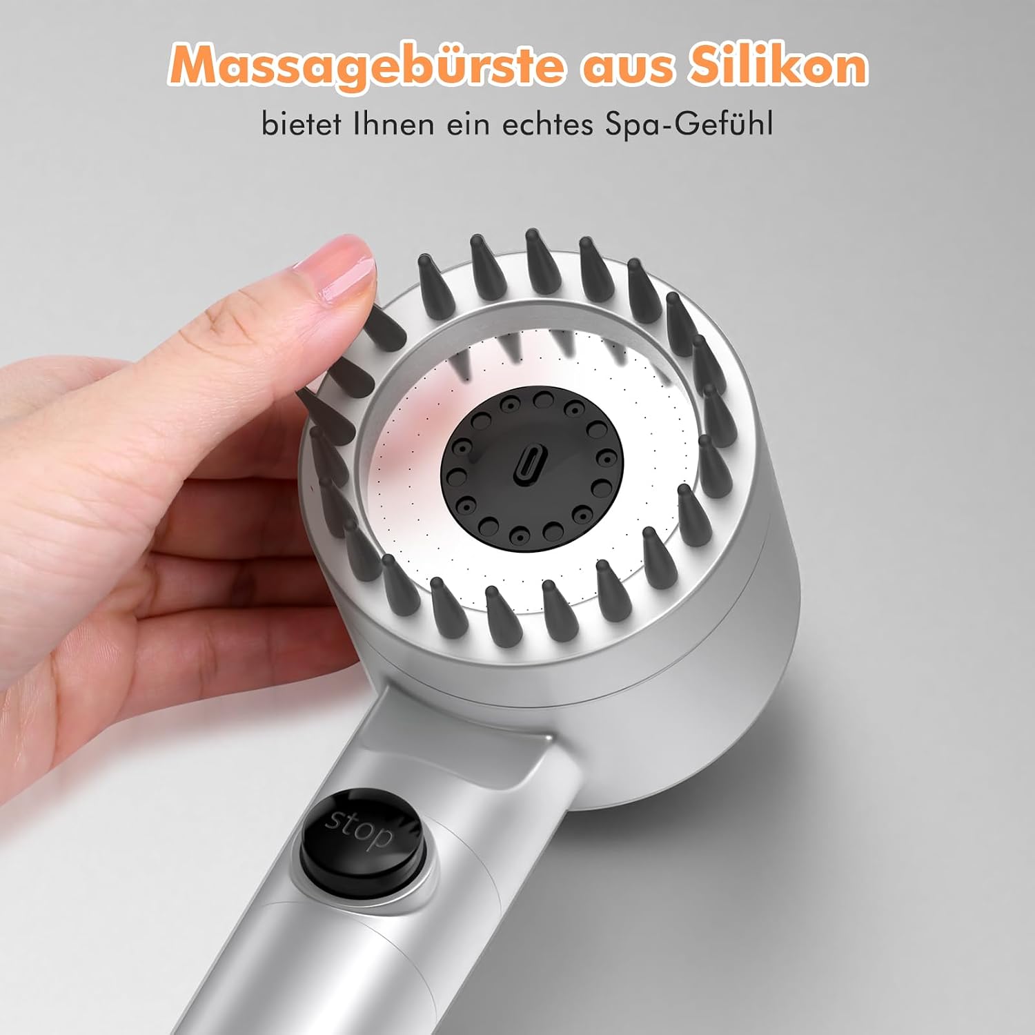 Thumbnail 6 de MEKO Duschkopf mit Filter (15 Schichten) und Hochdruck-Handbrause, 3+1 Strahlarten