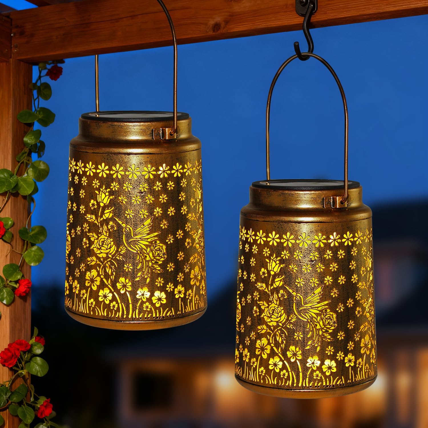 Thumbnail 6 de 2 Pack Solar Lanterns for Outside