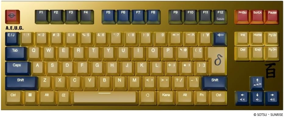 Detalle de 東プレ REALFORCE GX1 Plus X1PCH1 百式 日本語配列ゲーミングキーボード、静電容量無接点方式・PBTキーキャップ
