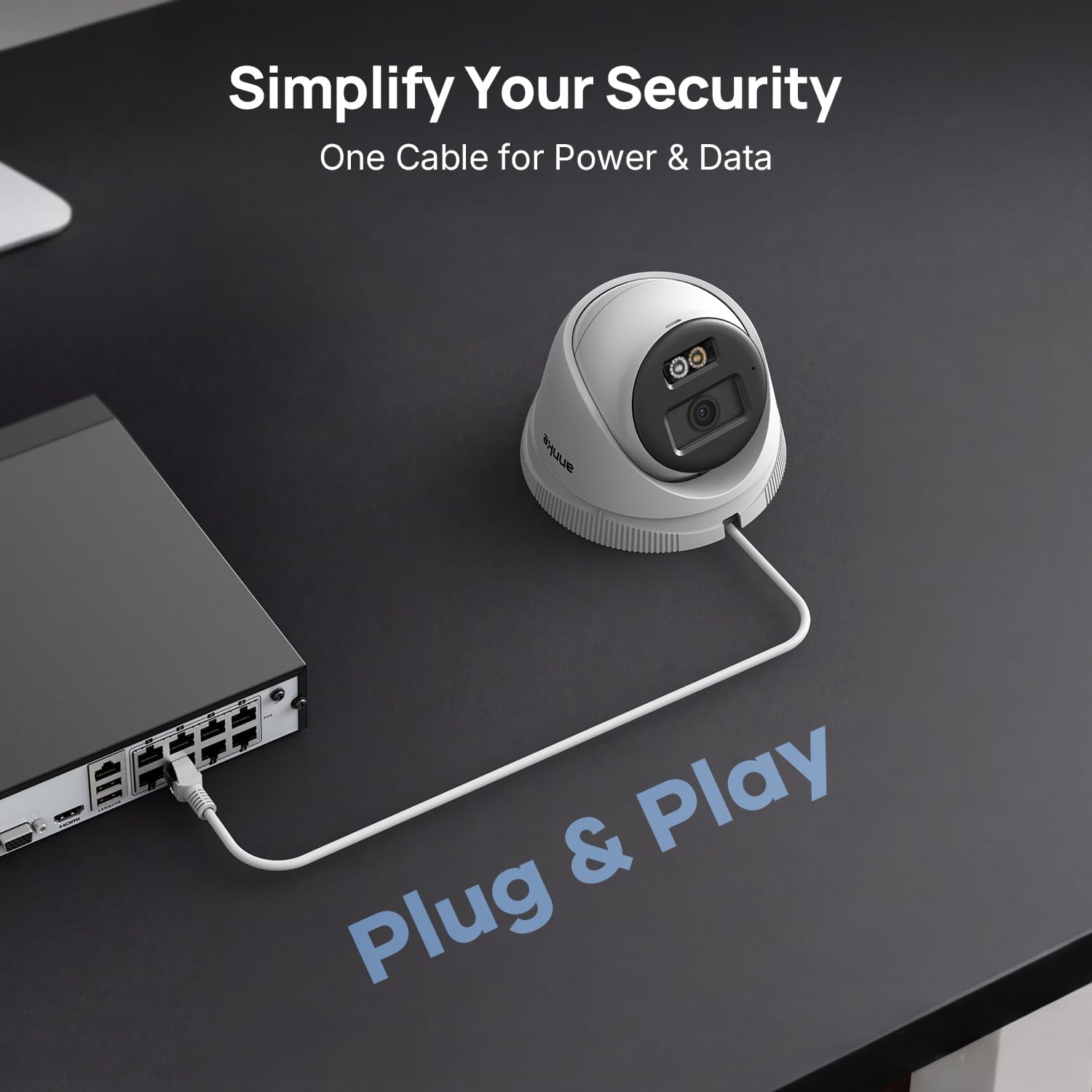 Detalle de ANNKE H500 3K 5MP PoE Security Camera System with 4 Outdoor Cameras, AI Detection, and 2TB NVR