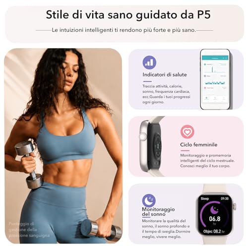 Thumbnail 1 de AOYBWK Smartwatch Uomo Donna 1.85": fitness completo, notifiche e chiamate Bluetooth