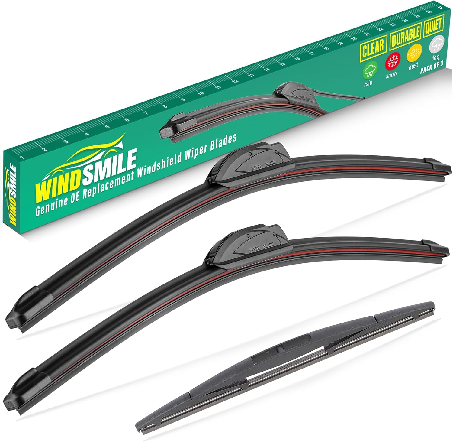Detalle de OEM Wiper Blade Replacement Kit 26/17/12 in — Pack 3