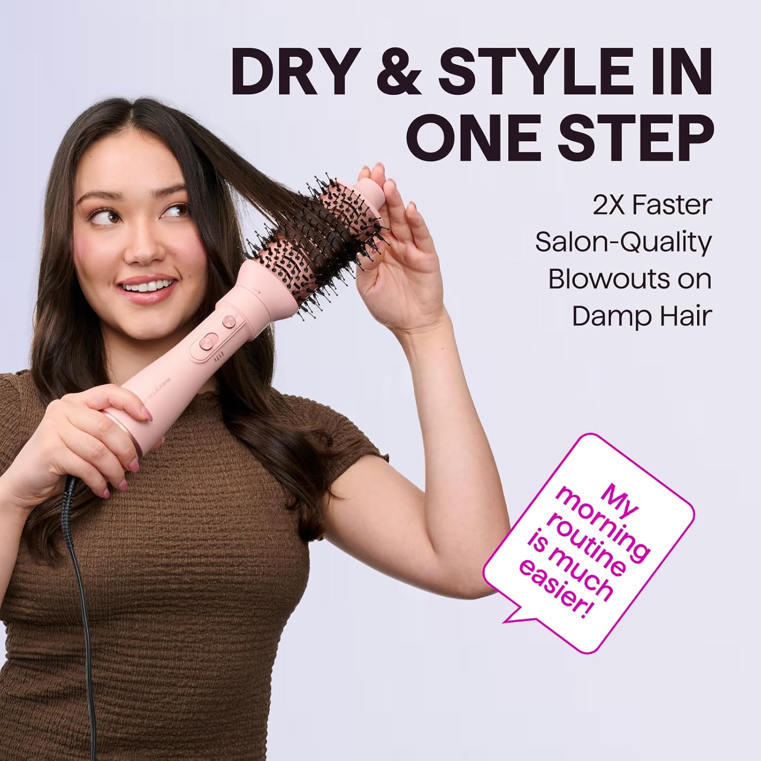 Detalle 2 de Wavytalk Hair Dryer Brush – 5-in-1 Air Sculp UK Plug 💇♀