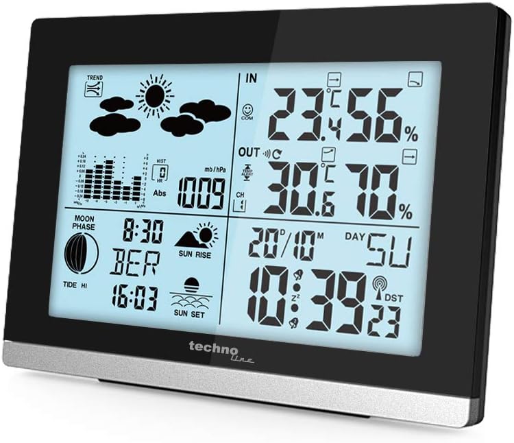 Thumbnail 1 de Technoline Station météo WS 6762 — horloge radio-pilotée avec prévisions et capteurs