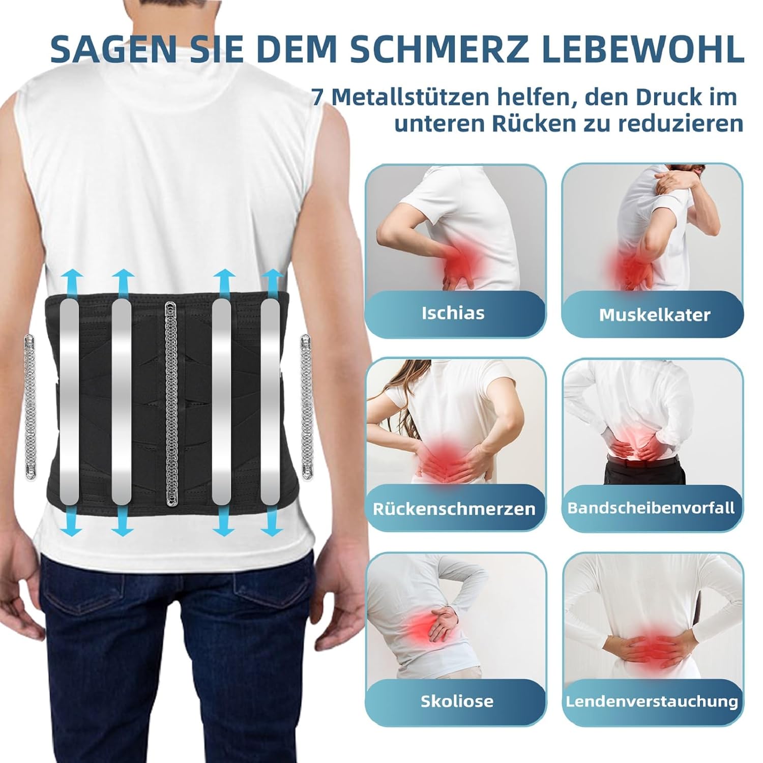Detalle 1 de HONGJING Rückenmassagegürtel 5000 mAh