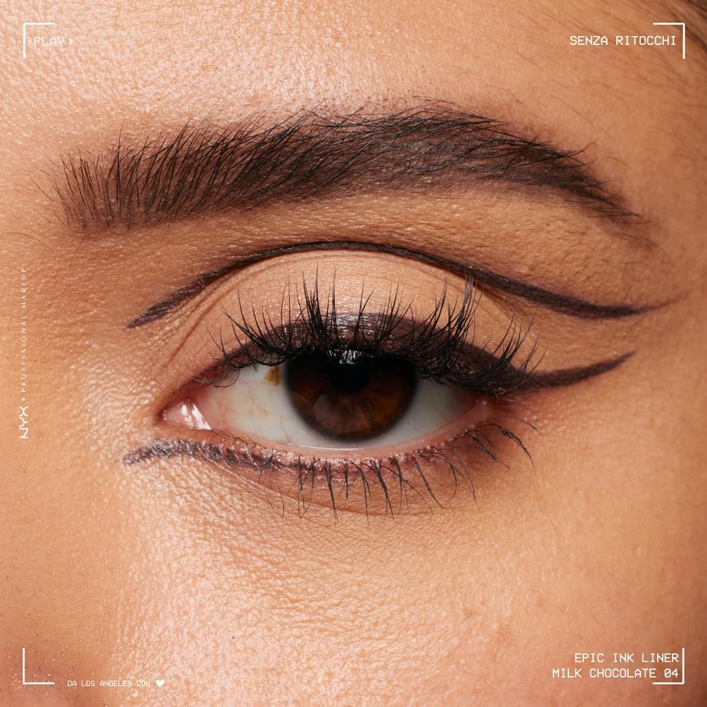 Detalle de NYX Epic Ink Liner Iperpigmentato Milk Chocolate – Linee Definite e Look Intensi, Waterproof