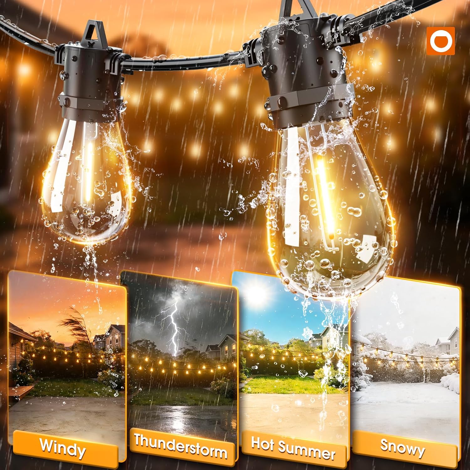 Detalle de addlon Outdoor String Lights 25FT