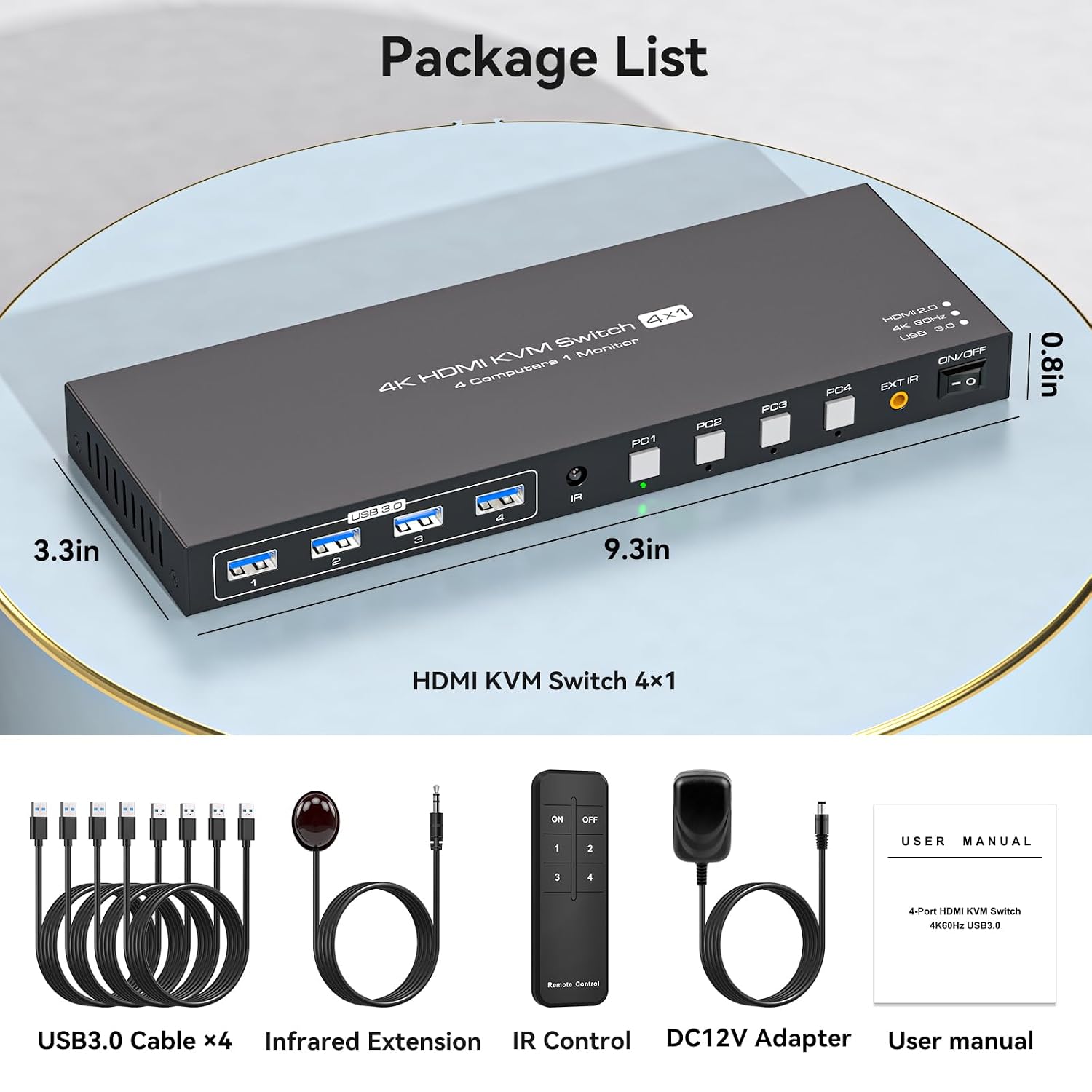 Thumbnail 6 de HDMI KVM Switch for 4 Computers