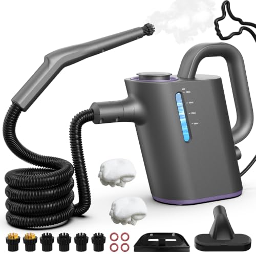Detalle de Vaporeta de Mano 15S Ablemark – Calentamiento rápido, depósito de 550 ml y 16 accesorios