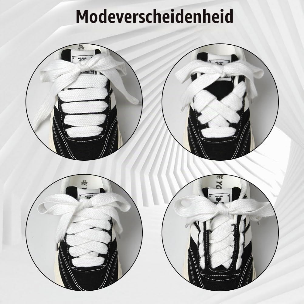 Detalle de Vicloon platte schoenveters van 15 mm breed voor sneakers
