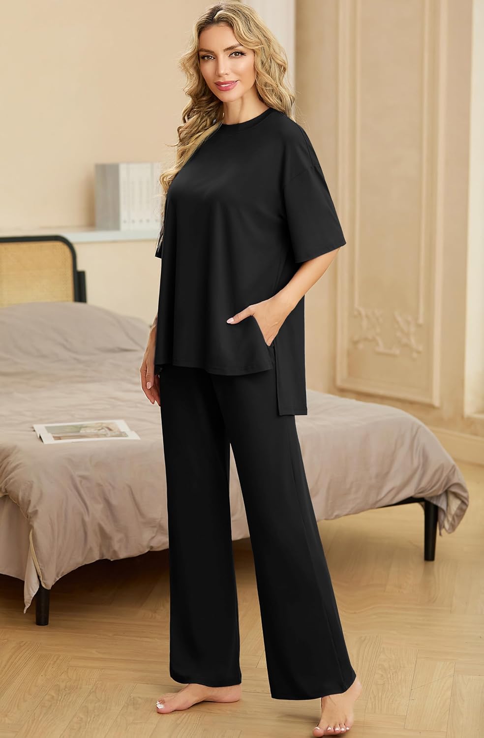 Detalle de PrinStory Women's Pajama Set 2-Piece