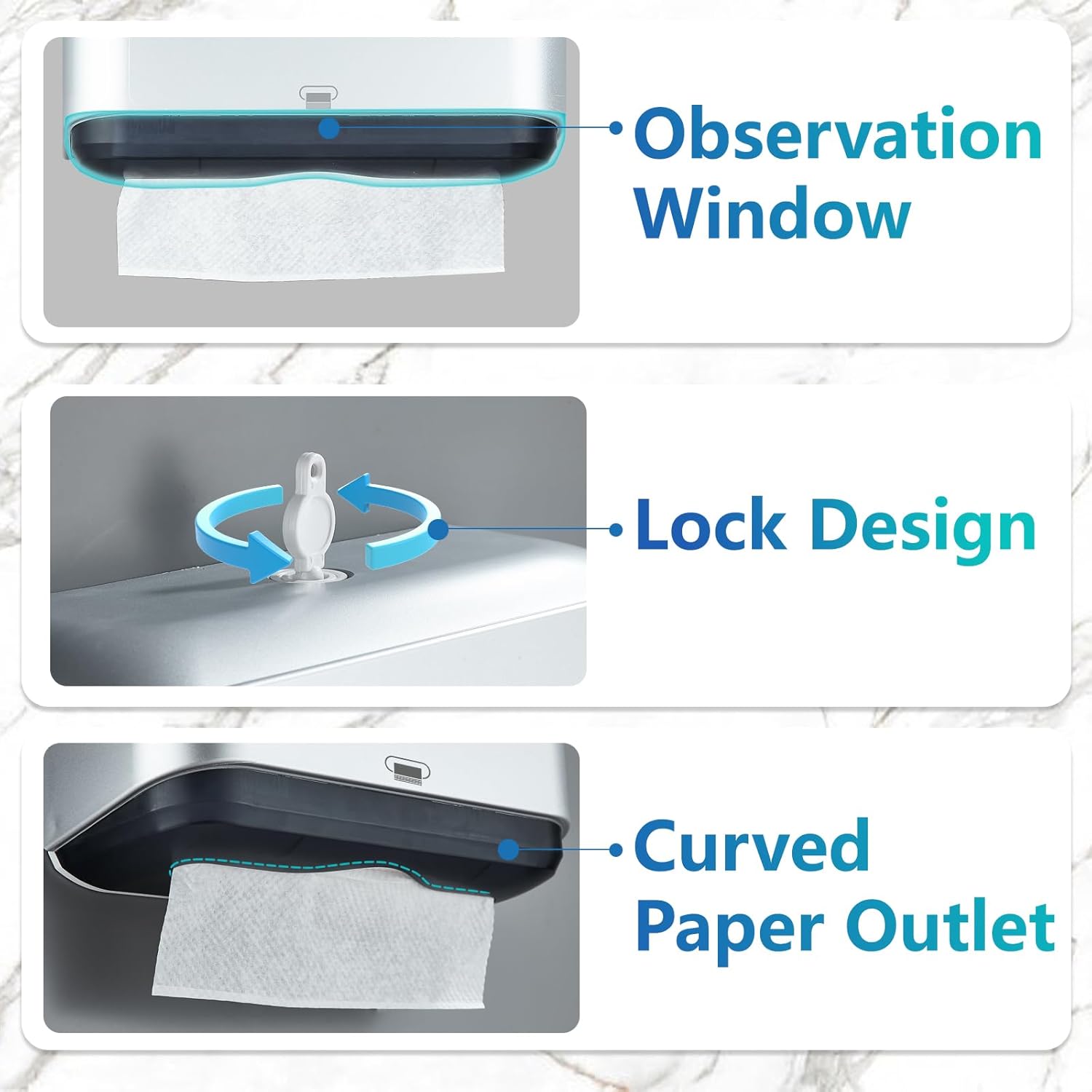 Thumbnail 2 de Commercial Paper Towel Dispenser Holder 200pcs 🧻