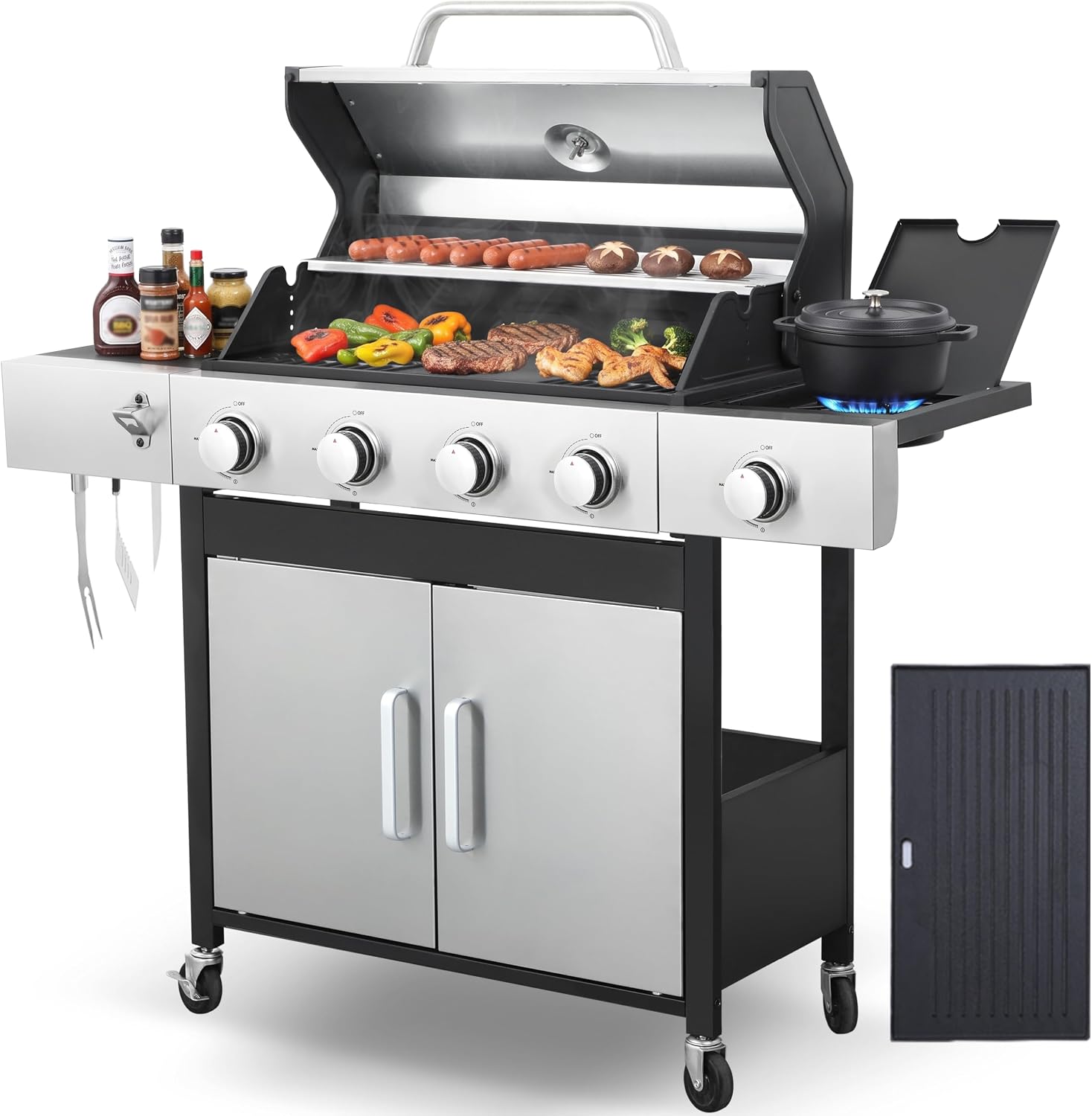 Detalle de Ideamaxx Propane Grill and Griddle Combo