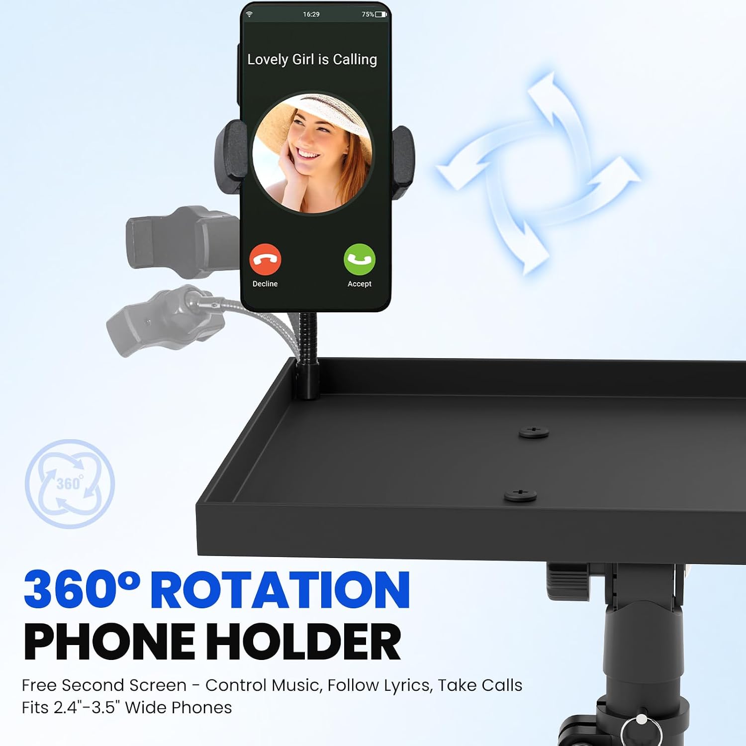 Thumbnail 5 de DECOSIS Projector Stand Tripod: Height-Adjustable Laptop & Projector Stand