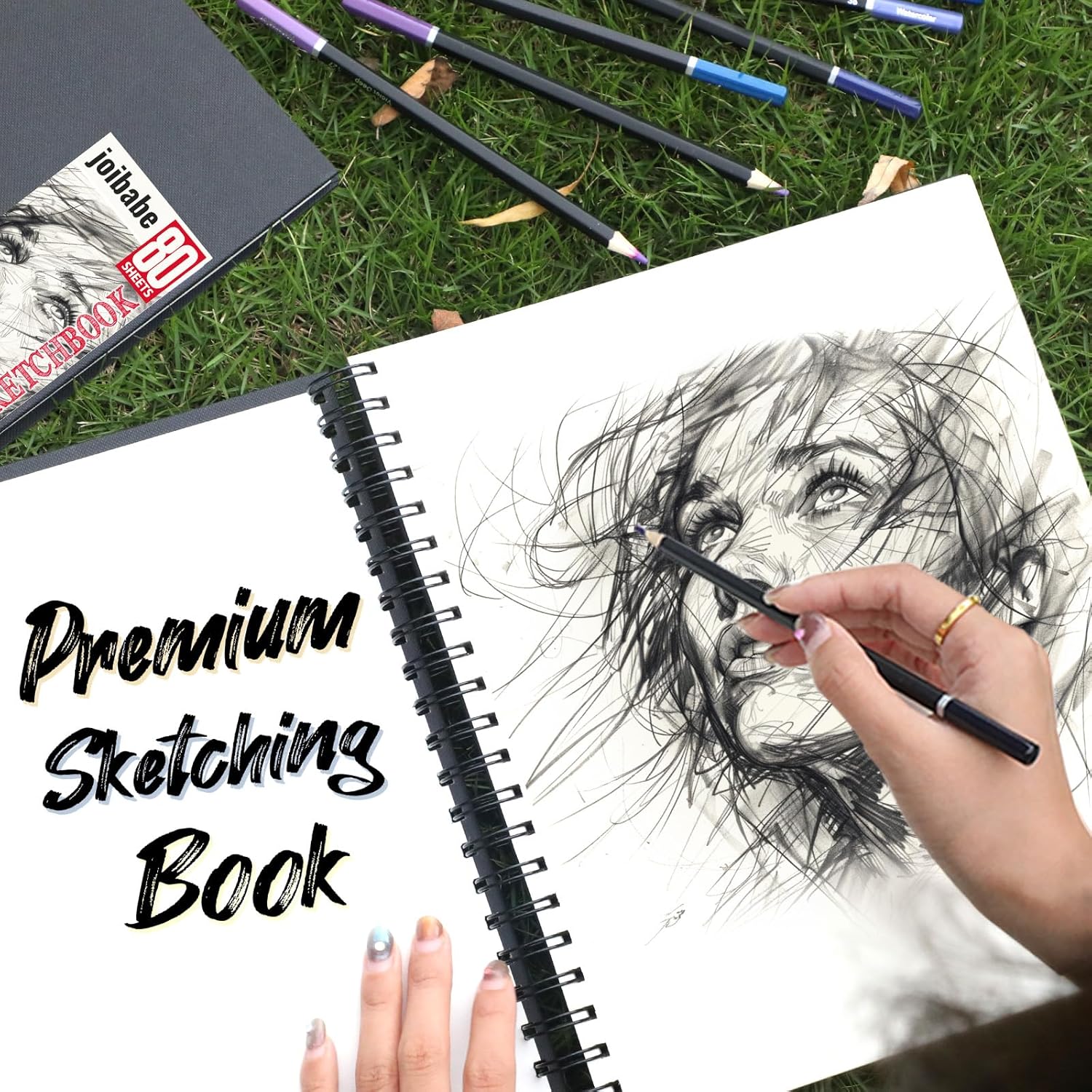 Thumbnail 1 de joibabe A5 Sketch Book 160 Sheets — 100gsm sketchpad 📕