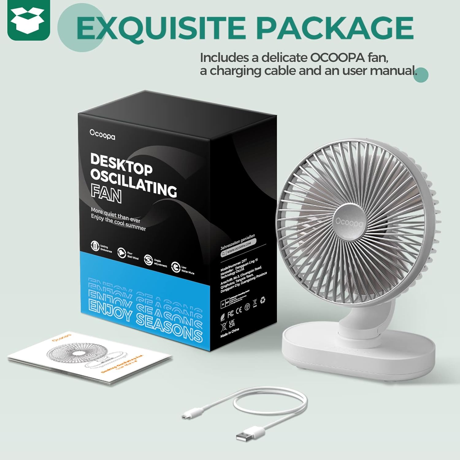 Thumbnail 6 de OCOOPA RotateAir Large 6.5" Desk Fan