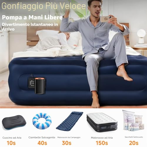 Detalle de iFunSky Gonfiatore Elettrico Portatile 4000mAh: gonfia, sgonfia e illumina le tue avventure
