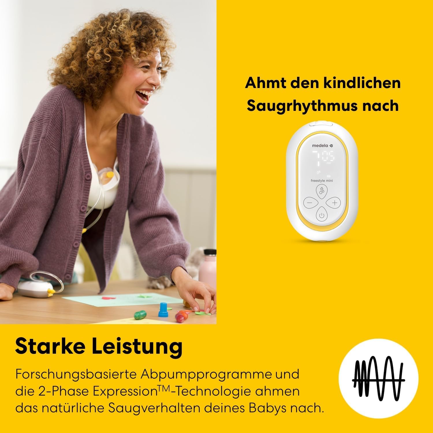 Thumbnail 4 de Medela Freestyle Mini Hands-Free – Tragbare Doppelmilchpumpe mit Akku und freihändigen Auffangschalen