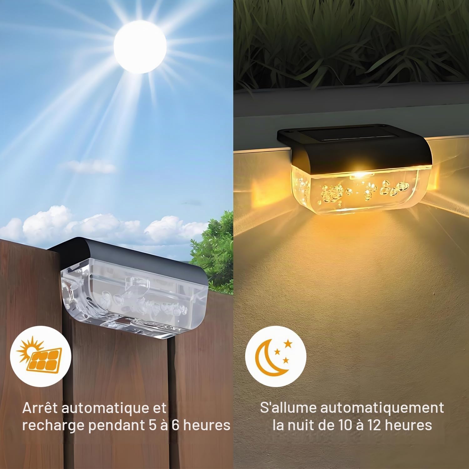 Detalle de Anmossi 2406A-S16 zonnelampen voor buiten, 12 stuks, warm wit en IP44