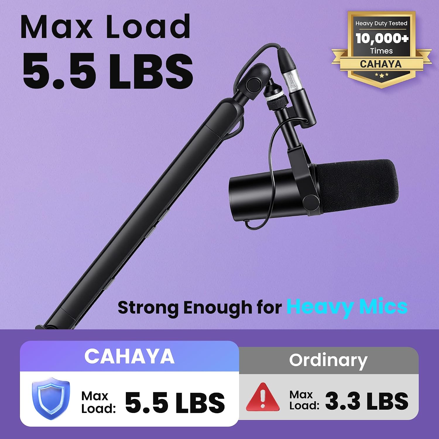 Thumbnail 3 de CAHAYA Low-Profile Microphone Boom Arm with 3.5-Inch Extension Pole