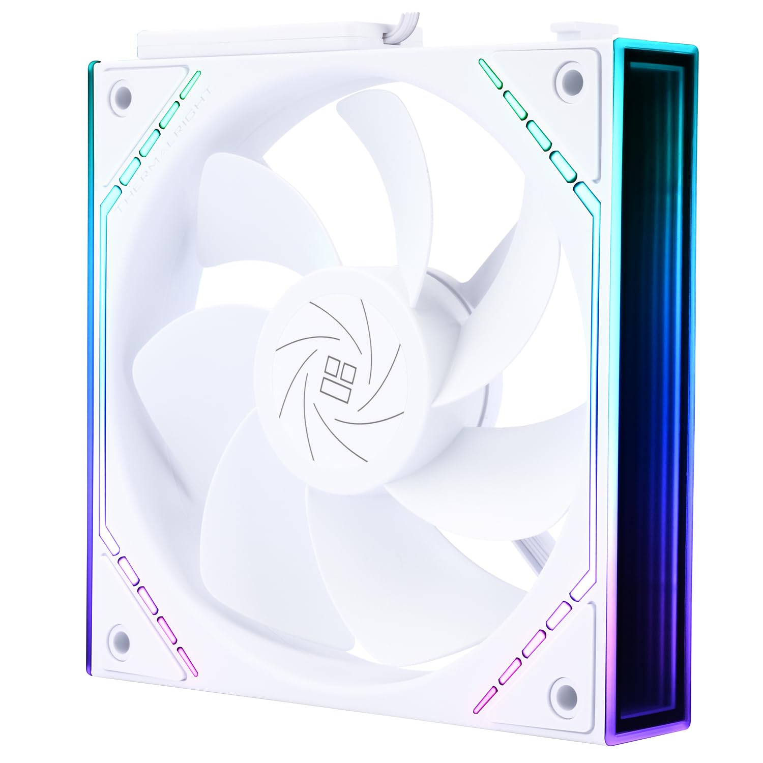 Thermalright TL-M12QRW — Ventilateur CPU 120 mm PWM, ARGB miroir, silencieux, blanc