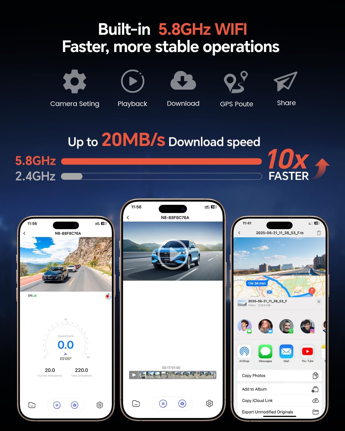 Thumbnail 6 de Coolcrazy 4K Dual Dash Cam (Front and Rear) with STARVIS Sensor, Built-in GPS, 24H Parking Mode