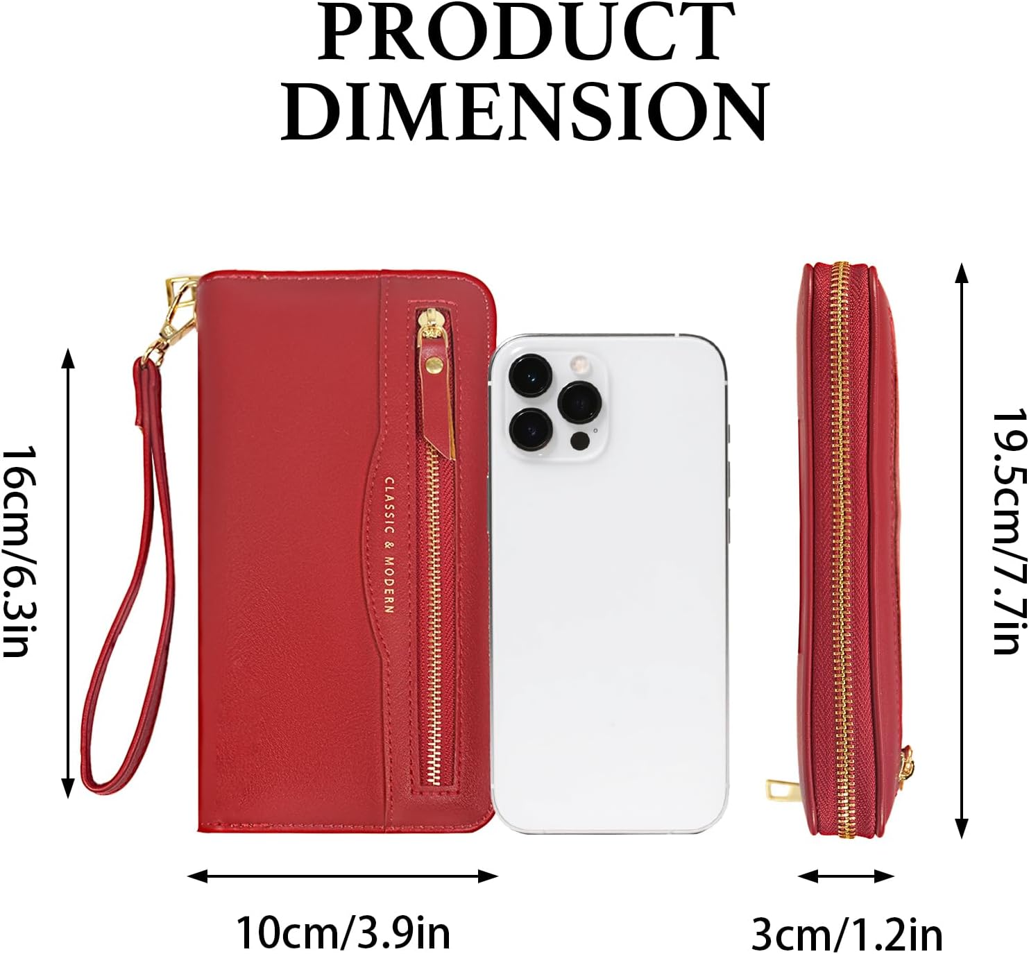 Detalle de ModaZeal Women's Clutch Wallet Long PU Leather Purse with Wristlet Strap